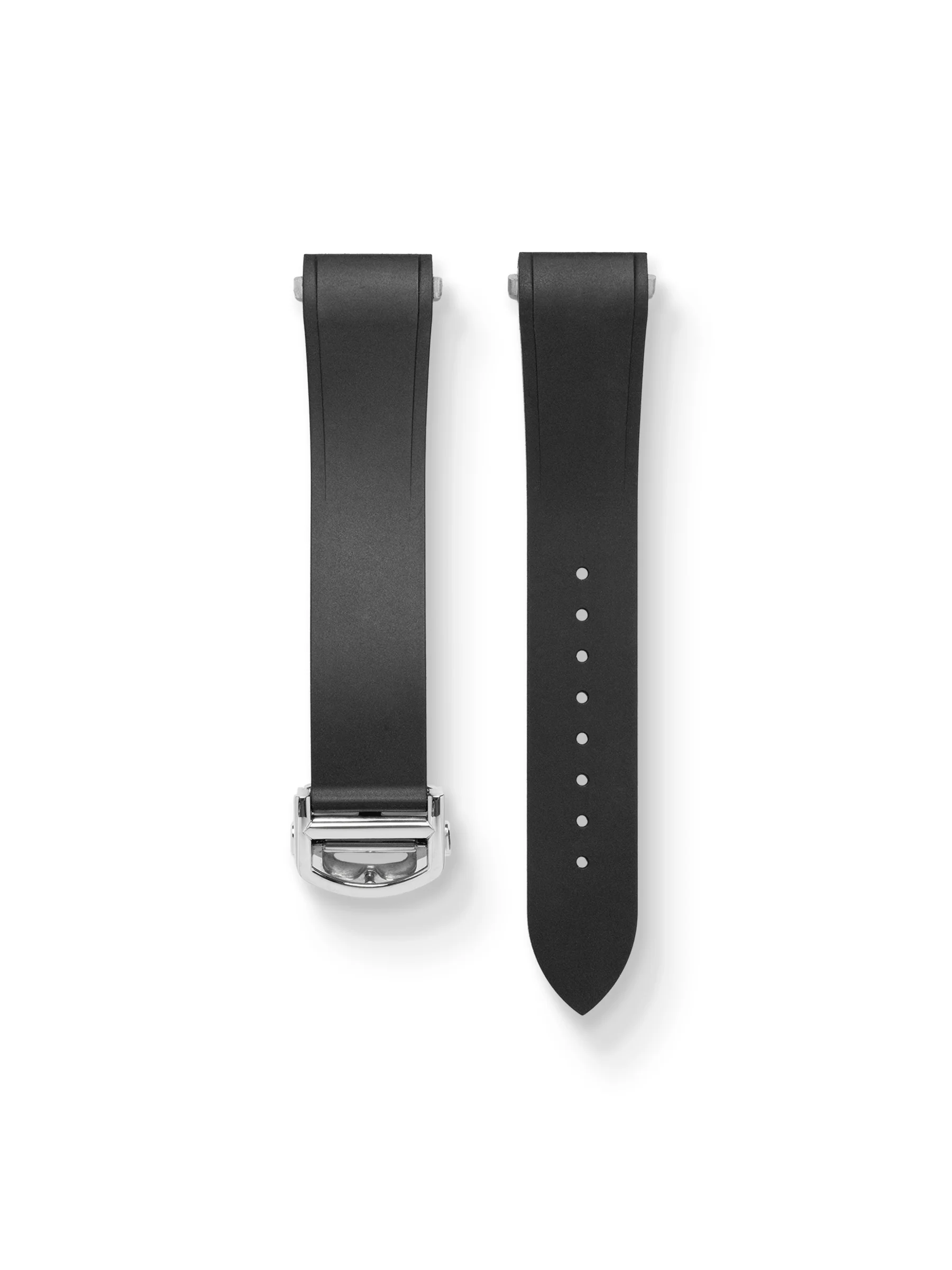Dress FKM Rubber Strap in Black for Cartier Santos de Cartier