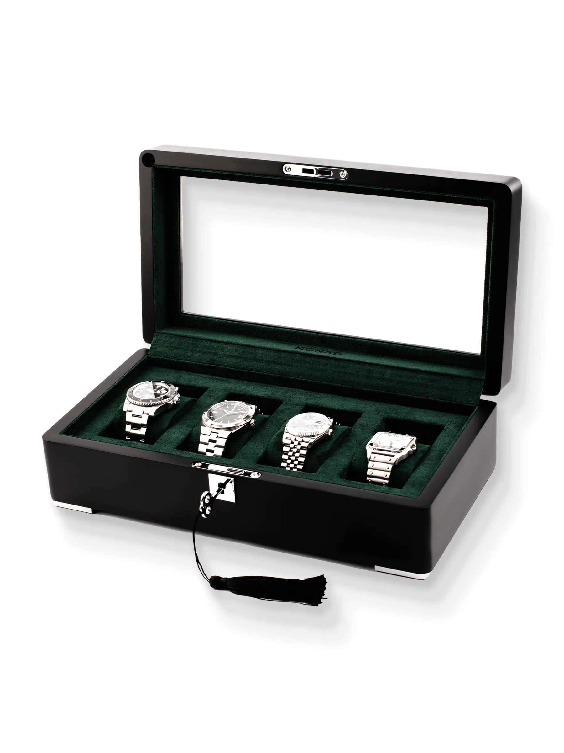 Monad Legacy Black Watch Box in Green (4 Slots) - Image 3