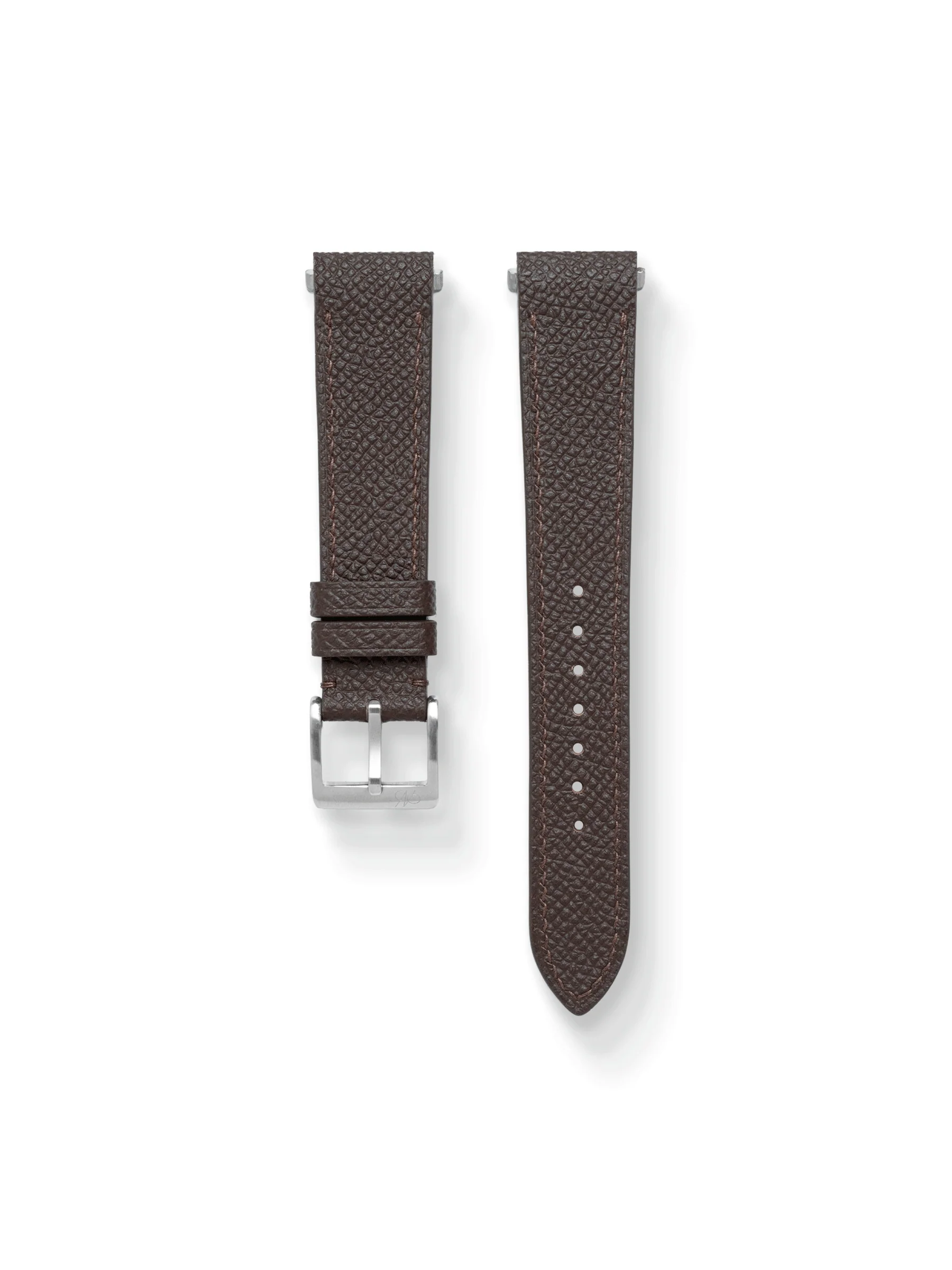 MTO Epsom Leather Strap in Dark Brown for Cartier Santos de Cartier