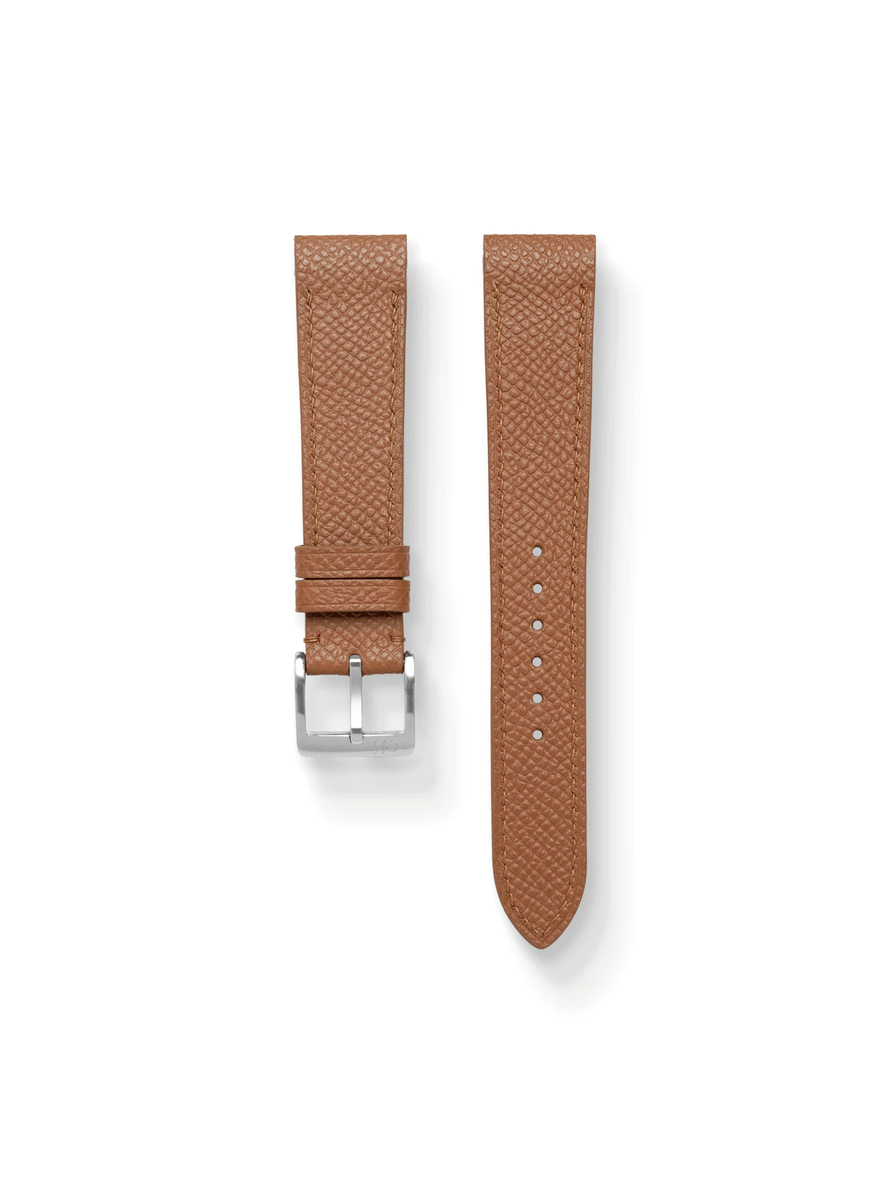 MTO Epsom Leather Strap in Tan for Cartier Santos 100