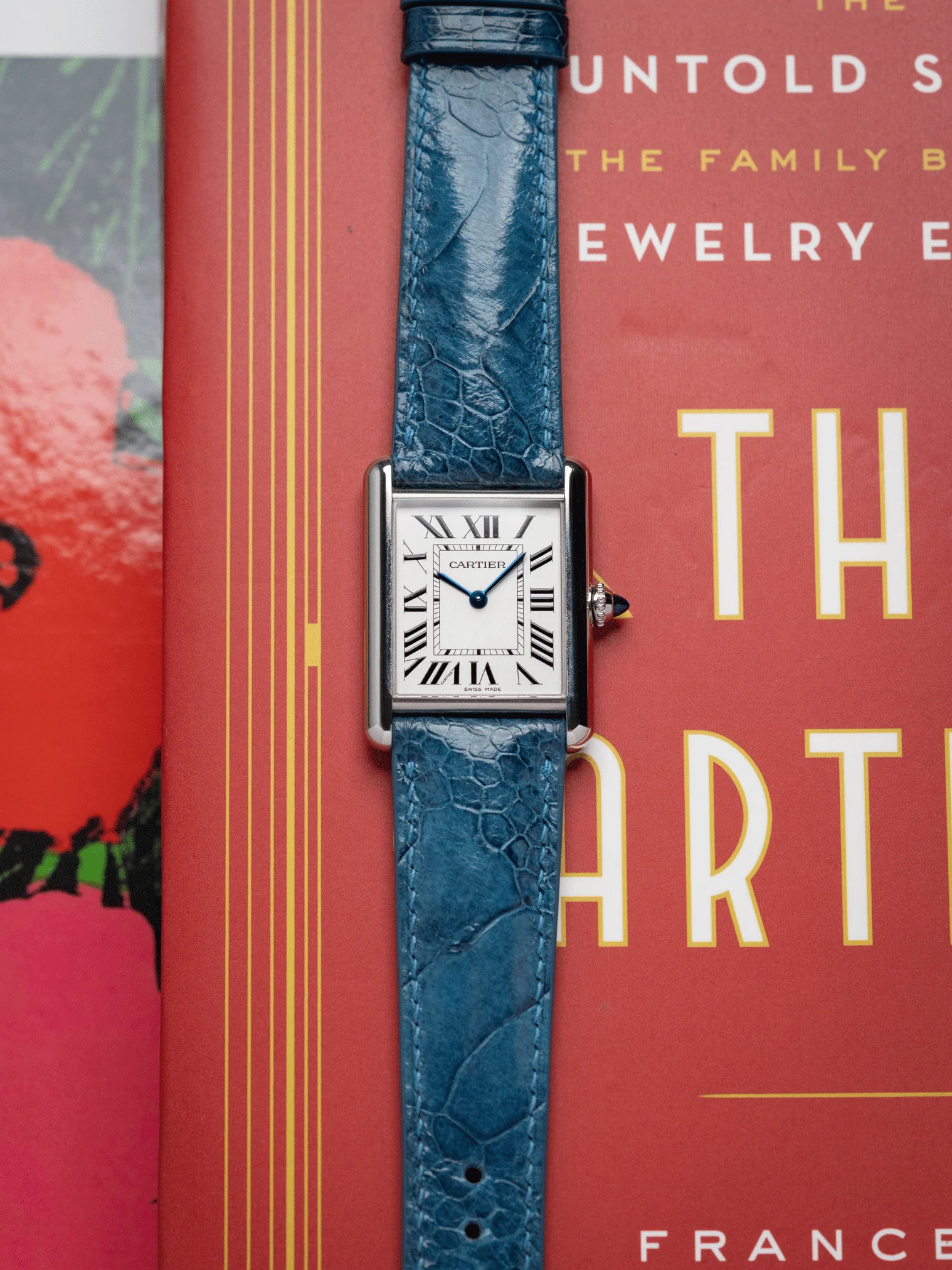 MTO Ostrich Leather Strap in Blue Jeans - Image 2