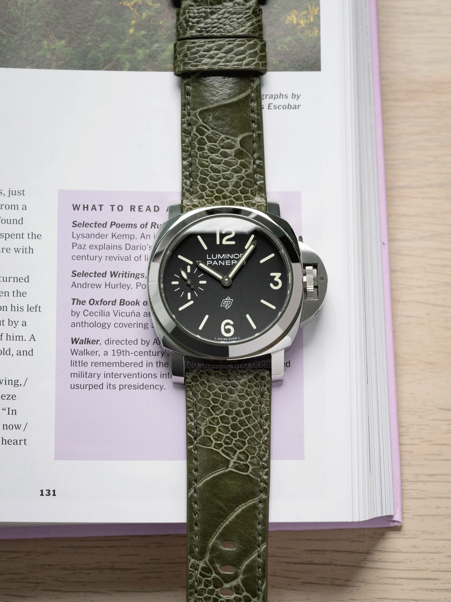 MTO Ostrich Leather Strap in Olive for Panerai - Image 2