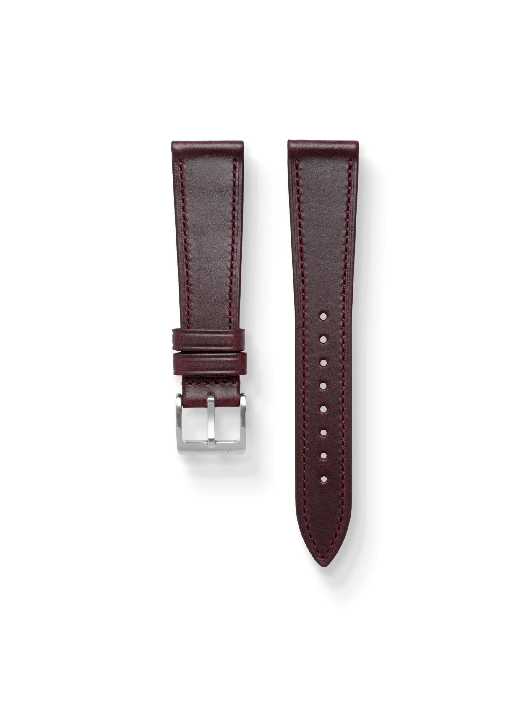 Slim Horween Chromexcel Leather Strap in Burgundy