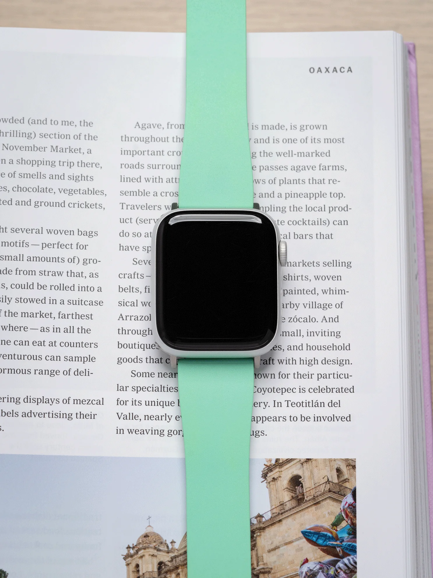TrimFIT Classic FKM Rubber Strap in Mint for Apple Watch - Image 2