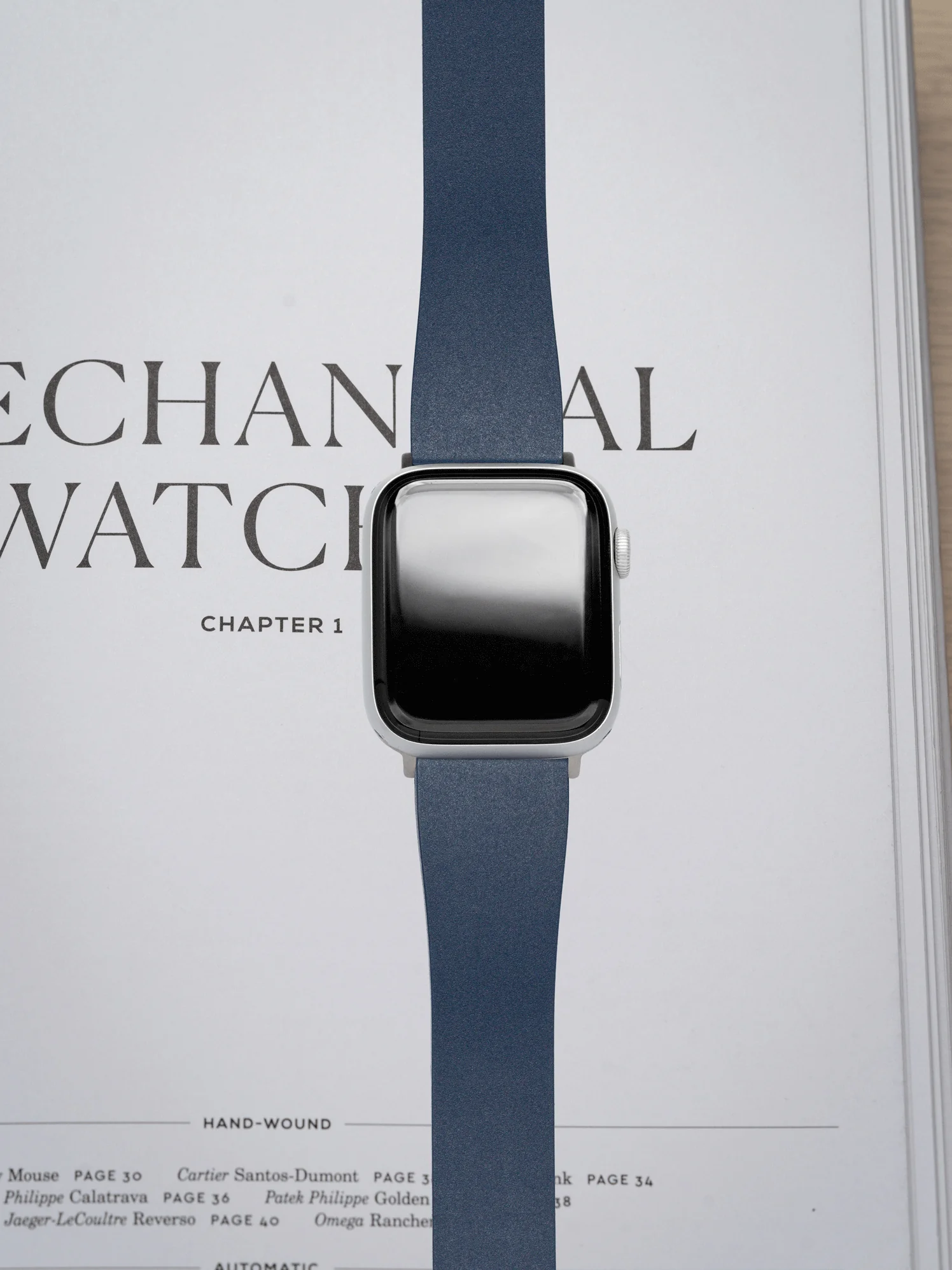 TrimFIT Classic FKM Rubber Strap in Navy for Apple Watch - Image 2