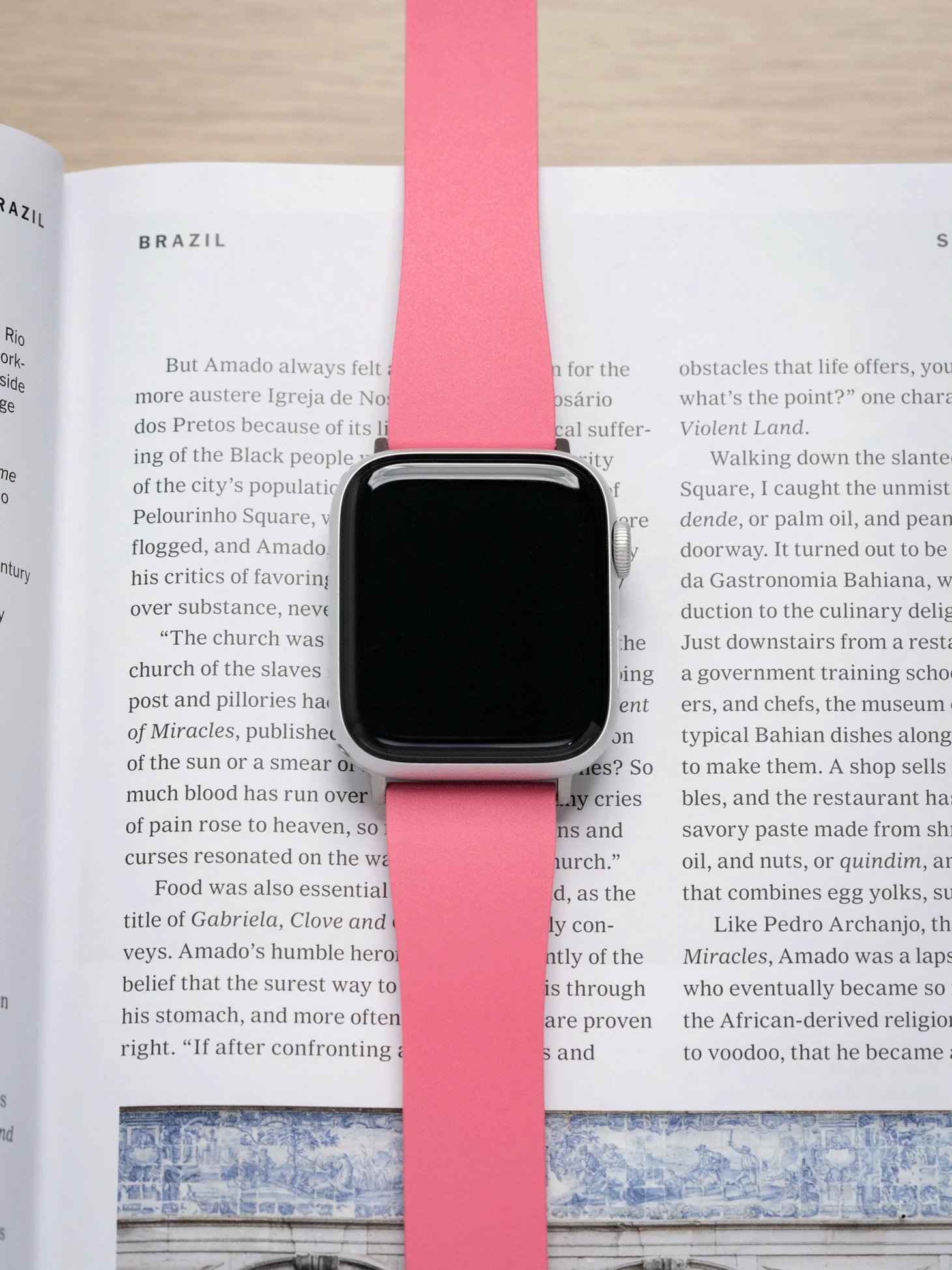 TrimFIT Classic FKM Rubber Strap in Pink for Apple Watch - Image 2