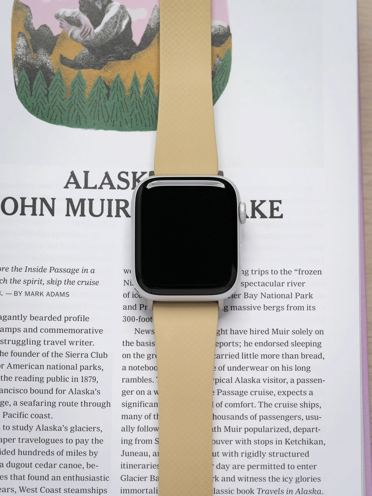 TrimFIT Tropic FKM Rubber Strap in Khaki for Apple Watch - Image 2