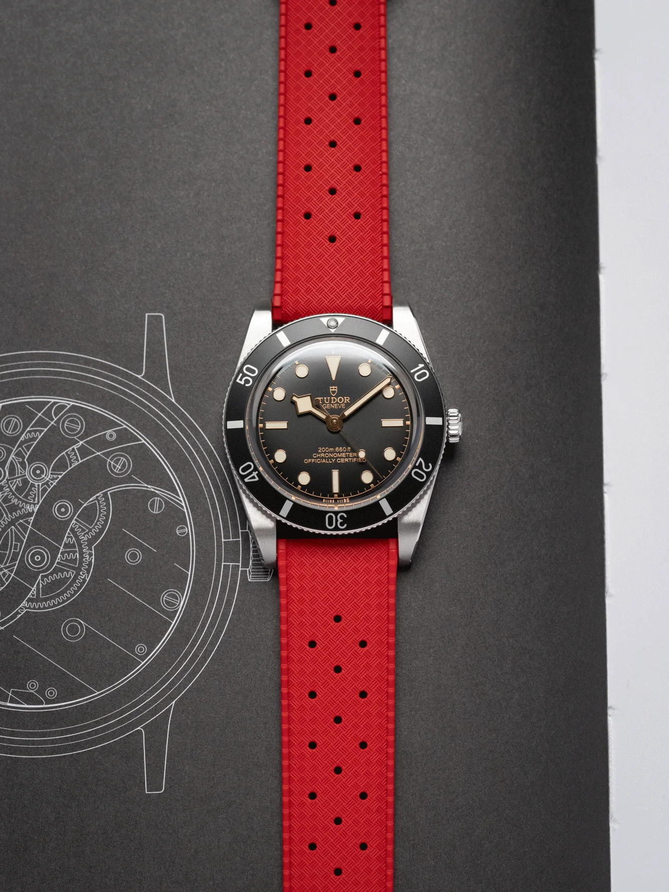 Tropic FKM Rubber Strap in Red - Image 2