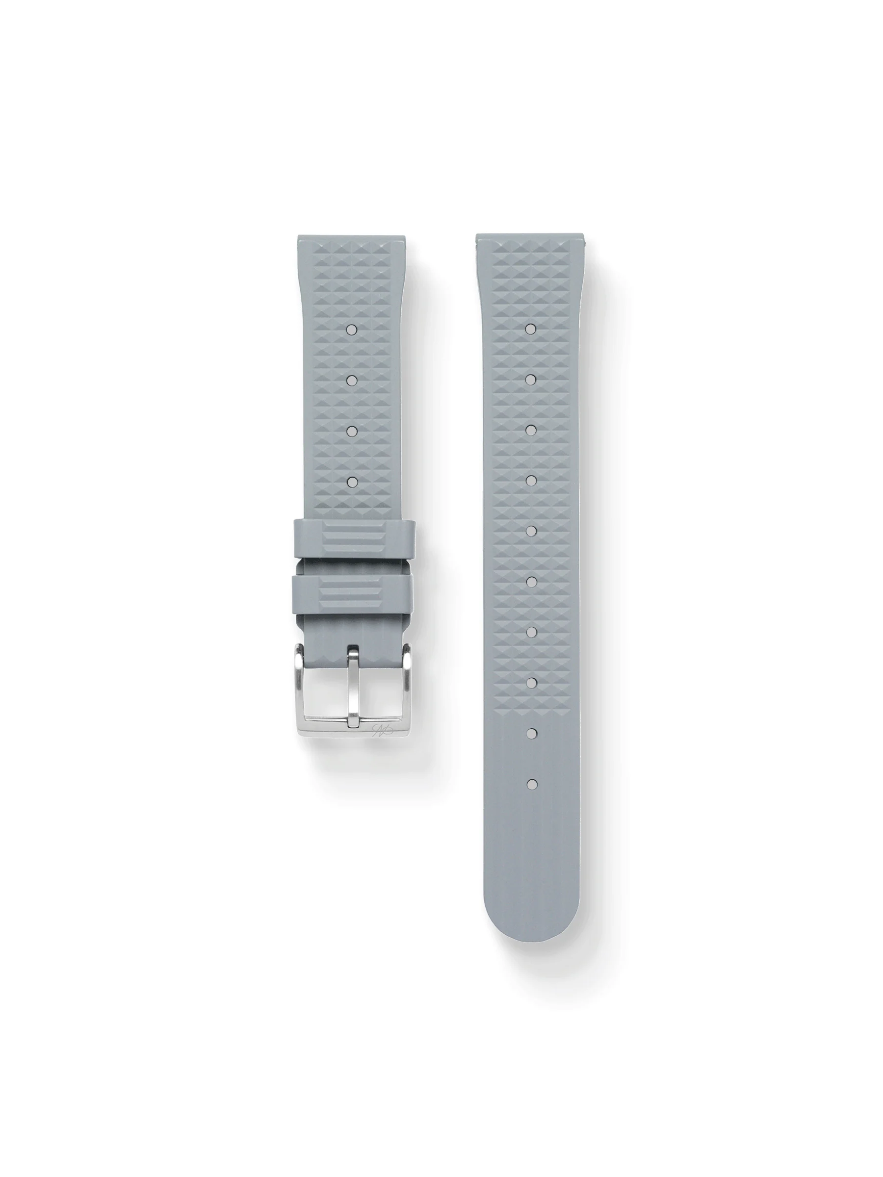 Waffle FKM Rubber Strap in Grey