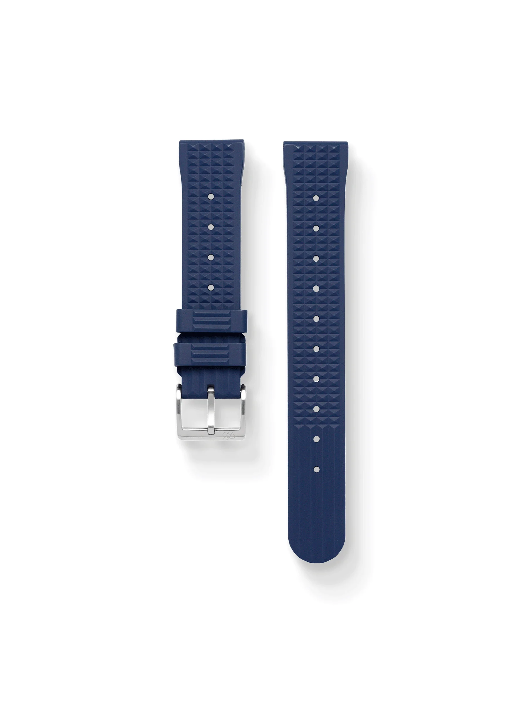 Waffle FKM Rubber Strap in Navy