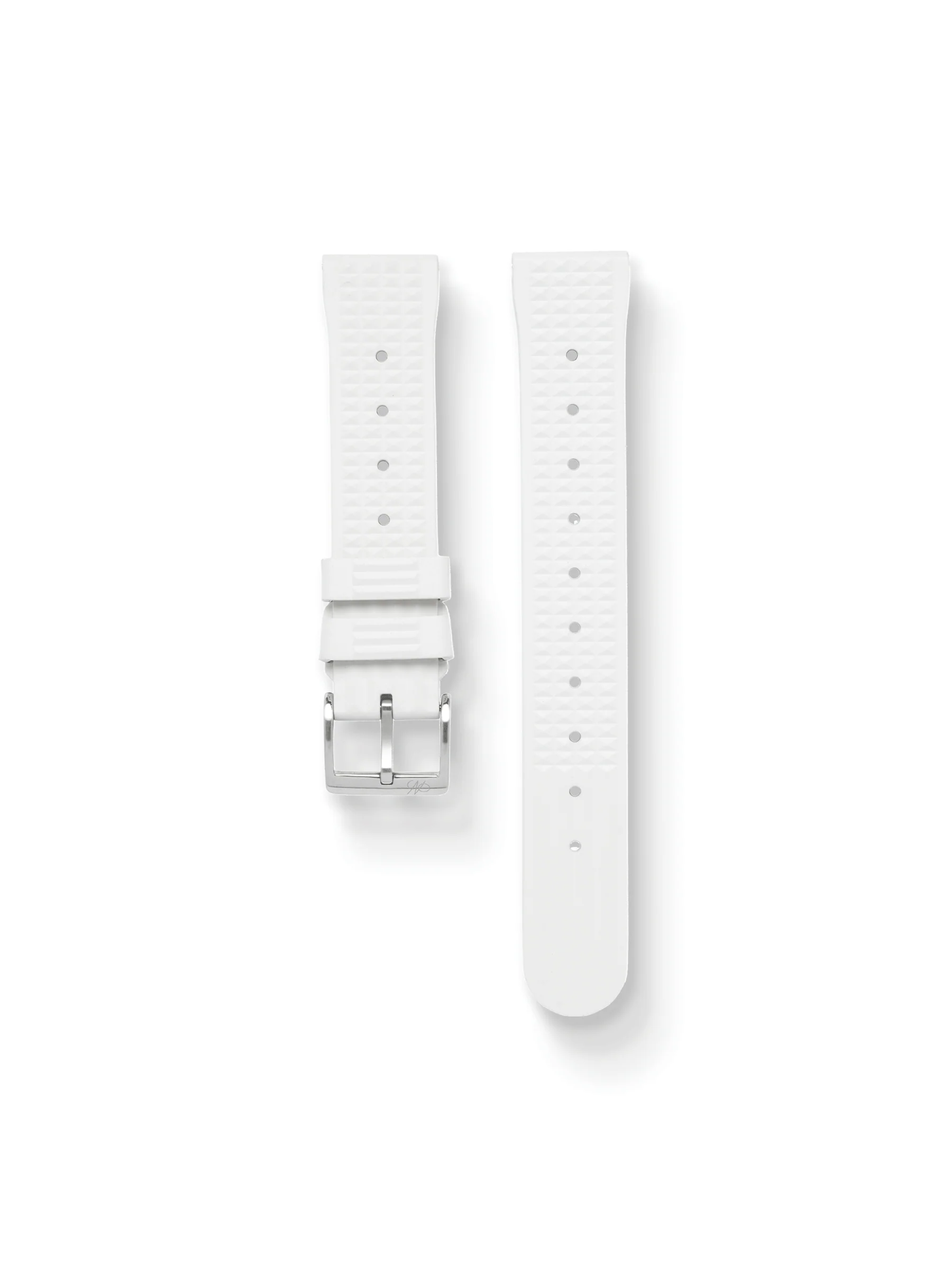 Waffle FKM Rubber Strap in White